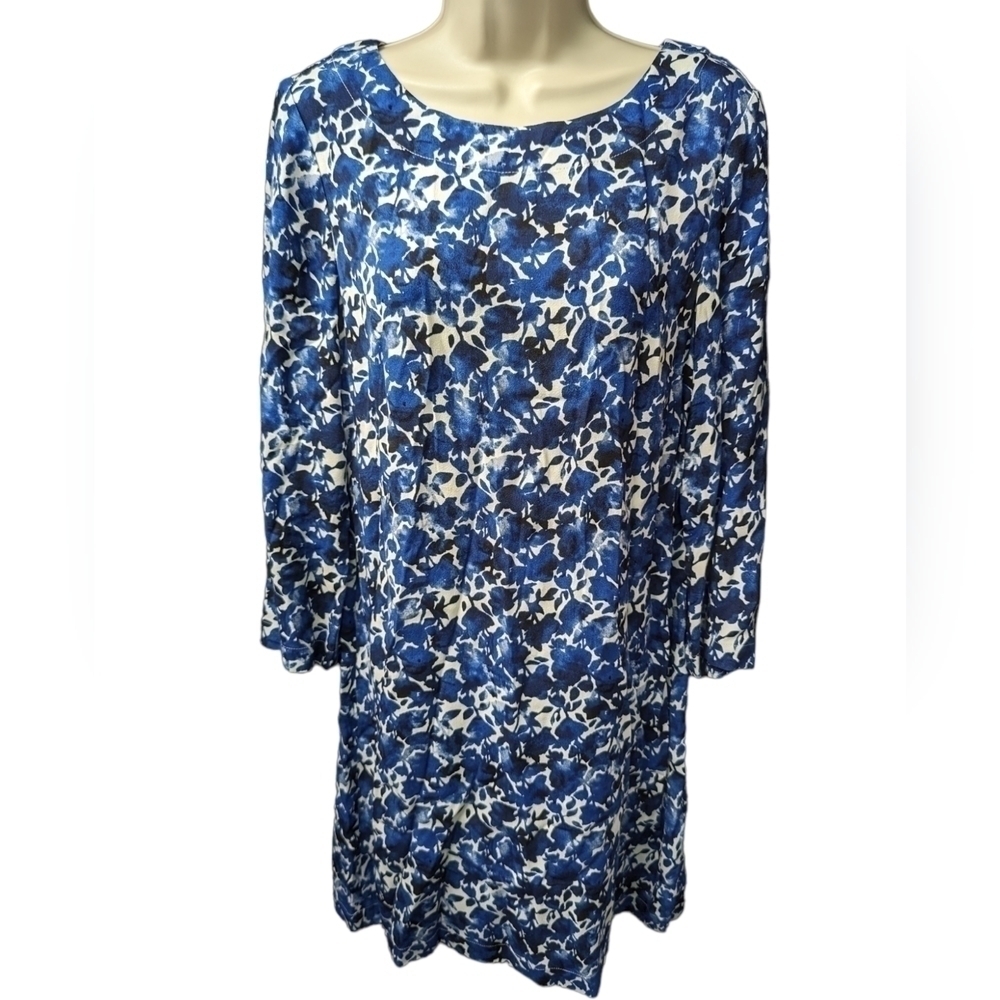 J. Crew Mercantile Watercolor Print Shift Dress Sz S
